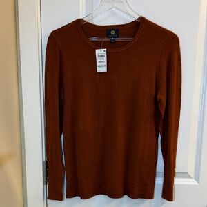 JM Collection Burnt Copper Core Sweater